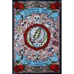 New Mini Mexicali Skulls 30x45" Grateful Dead Tapestry 3D Steal Your Face SYF